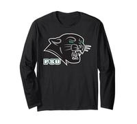 Plymouth State University PSU Panthers Head Logo Manche Longue