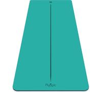 Plyopic Tapis de Yoga Ultra-Grip Pro+ | Antiderapant EXTREME - Prise Seche et Humide - Ligne d'Alignement - Épais et Confortable - Pour le Yoga, Pilates, Bikram, Hot yoga (Turquoise - Ligne Centrale)
