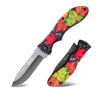 Plys Couteau de poche petit couteau pliant coupe corde motif feuille d'érable rouge