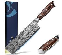 Plys Couteau Japonais 17.6cm Couteaux Nakiri: Professionnel Cuisine Acier Inoxydable Couteau Legume, Cadeaux pour Maman et Papa