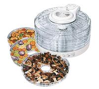 PM Company MPM MSG-02 Déshydrateur Alimentaire Électrique, 5 Plateaux 33 cm, sans BPA, 3 Niveaux de Puissance, Sèche Les Fruits, Légumes, Viande, Herbes, 400W, Plastique, Blanc