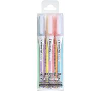 Pm-L313-3s Lot De 3 Surligneurs Double Pointe Couleur[Z836]
