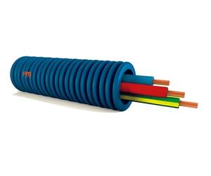 PM PLASTIC MATERIALS Gaine électrique préfilée ICT Ø20-3x2.5² - Couronne de 100m Bleu - Rouge - Vert/Jaune - Câble gaine et connectique