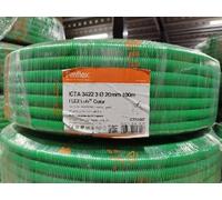 PM Plastic Materials Gaine ICTA Ø20MM PM Plastic Vert 100M avec Tire-Fil