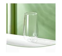 Pm2N4o6qRs Tasse à café Tasse en verre épaissie à double couche résistante la chaleur, isolation thermique, non-brûlure, tasse de couleur anti-brûlure domestique(Transparent)