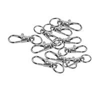 Pmandgk 10 pcs Fermoir de Mousqueton en Metal la Couleur Argent de 30mm, Crochet, Porte-cles