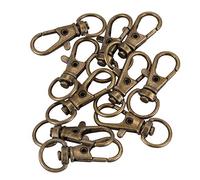 Pmandgk 10 pcs Fermoir de Mousqueton en Metal la Couleur cuivre de 30mm, Porte-cles