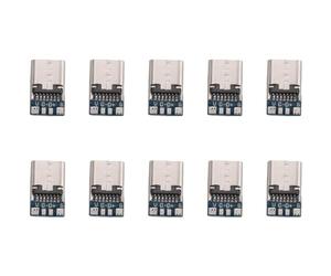 Pmandgk 10 pcs USB 3.1 Type C Connecteur 14 Pin Prise par Trous PCB 180 Vertical USB-C1