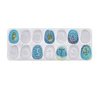 Pmandgk Moule en silicone pour sorcière rune - Symbole de runes - Lettre - En silicone - Pour bricolage - 1 pièce