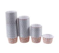 Pmandgk Pink Wave Lot de 100 moules à muffins en papier résistant aux températures élevées