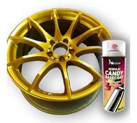 PMColours Candy couleur, Bombe de peinture transparente et translucide, Aérosol de base de 400 ml (Jaune/Lemon Yellow)