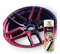 PMColours Candy couleur, Bombe de peinture transparente et translucide, Aérosol de base de 400 ml (Rouge/Blood Red)