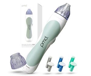 PMD Personal Microderm Classic - Appareil de microdermabrasion avec kit visage et corps - Cristaux exfoliants et aspiration sous vide pour une peau fraîche - Gris