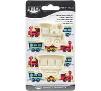 PME 2pcs Grand/Petit Pop It Train et Coach Moule pour Décoration de Gâteau Ivoire 1.6 * 9.1 * 16cm