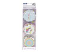 PME BC904 Lot de 3 caissettes à cupcakes en aluminium Motif licorne, Unicorn