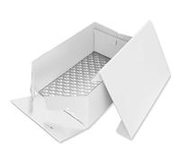PME BCO893 Fond et Boîte à Gâteau Rectangulaires, Plastique, Blanc, 33 x 22 x 15.2 cm