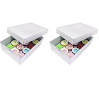 PME Boîte à Cupcakes pour 12 gâteaux, Blanc (Lot de 2)
