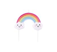 PME - Bougie 3D Arc-en-ciel à Paillettes