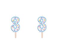 PME CA063 Bougie, Plastique, Bleu, 4 x 1 x 6.3 cm CA063 (Lot de 2)