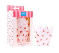 PME Caissettes à muffins Saint Valentin - Cœurs d'amour, Set de 24