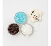 PME Cake Kit de Décoration Bonhomme de Neige Fondant pour Chocolat Chaud | 6 Guimauves Bonhomme de Neige & 3 Sachets de Vermicelles Festifs | Coffret Gourmand de Noël pour Boissons Chaudes (260g)
