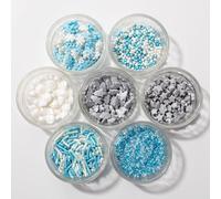 PME Cake Vermicelles Givrés Assortis | Décorations Comestibles pour Gâteaux & Cupcakes Étincelants | Lot de 7 (42g)
