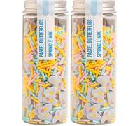 PME Cake Vermicelles Papillons Pastel (57g) (Lot de 2)