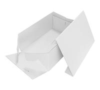 PME CBO904 Boîte à Gâteau Rectangulaire, Plastique, Blanc, 1.5 x 33 x 43 cm