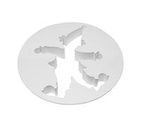 PME CL558 Emporte Pièce Clown, Plastique, Blanc, 5 x 1.5 x 5 cmCL558