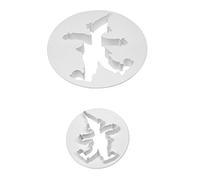 PME CL560 Lot de 2 Emporte Pièces Clown, Plastique, Blanc, 13 x 3 x 13 cmCL560