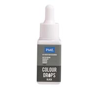 PME Colour Drops Noirs | Colorant Alimentaire à Base d’Huile (20 ml)