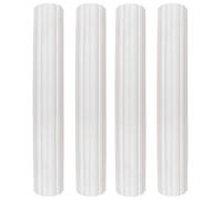 PME DR006 Lot de 4 Piliers Creux, Plastique, Blanc, 2.5 x 2.5 x 15 cm