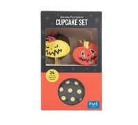 PME Ensemble de caissettes et de toppers pour cupcakes Halloween de citrouilles effrayantes