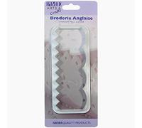 PME FF383 Découpoir pour Volants Droits Broderie Anglaise, Plastique, Blanc, 5 x 1.5 x 14 cm FF383