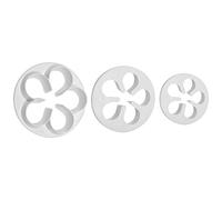 PME FP900 Lot de 3 Emporte Pièces Fleurs à 5 Pétales, Plastique, Blanc, 5 x 5 x 5 cmFP900