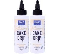 PME Gâteau Gâteau Goutte et Bruine Prêt à l'emploi - Saveur Chocolat Blanc (Lot de 2)