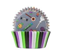 PME Halloween Caissettes à cupcakes en Aluminium - Farce ou Friandise (60 pièces)