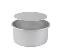 PME LBR053 Moule à gâteau rond profond en aluminium anodisé avec base amovible, 127 mm, argenté