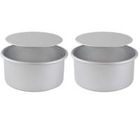 PME LBR063 Moule à gâteau rond profond en aluminium anodisé avec base amovible, 152 mm, argenté (Lot de 2)