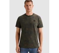 PME Legend T-Shirt 'T-shirt with allover print and slub effect' vert foncé, Taille L