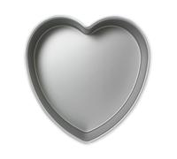 PME - Moule à Gâteau en Forme de Cœur en Aluminium Anodisé, 305 mm x 75 mm de Profondeur, Argent
