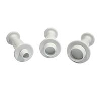 Pme Arts & Craft Emporte-pièces à poussoir MR151 - Lot de 3 ronds plastique blanc 9 x 2 x 9 cm