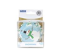 PME Noël Caissettes à cupcakes en Aluminium - Bonhomme de Neige (30 pièces), Blanc