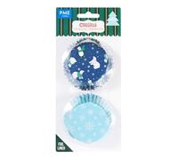 PME Noël Caissettes à cupcakes en Aluminium - Neige Amusante (60 pièces)