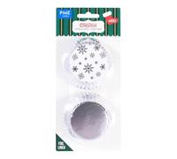 PME Noël Caissettes à cupcakes en Aluminium - Neige Argentée (60 pièces)