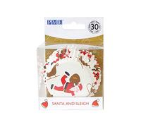 PME Noël Caissettes à cupcakes en Aluminium - Père Noël et Traîneau (30 pièces)