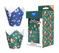 PME Noël Caissettes à Muffins en forme de Tulipe - Atelier du Père Noël (24 pièces)