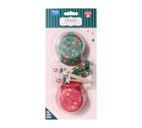 PME Noël Kit de Caissettes à cupcakes et Toppers - Casse-Noisette (Set de 24)