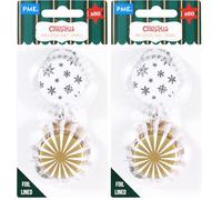 PME Noël Mini Caissettes à cupcakes en Aluminium - Étincelle (60 pièces) (Lot de 2)