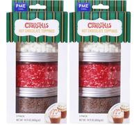 PME Noël Set de 3 Toppings pour Chocolat Chaud (400g) (Lot de 2)